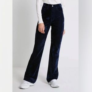 Levi’s Blue Lush Velvet Ribcage Bootcut Jeans